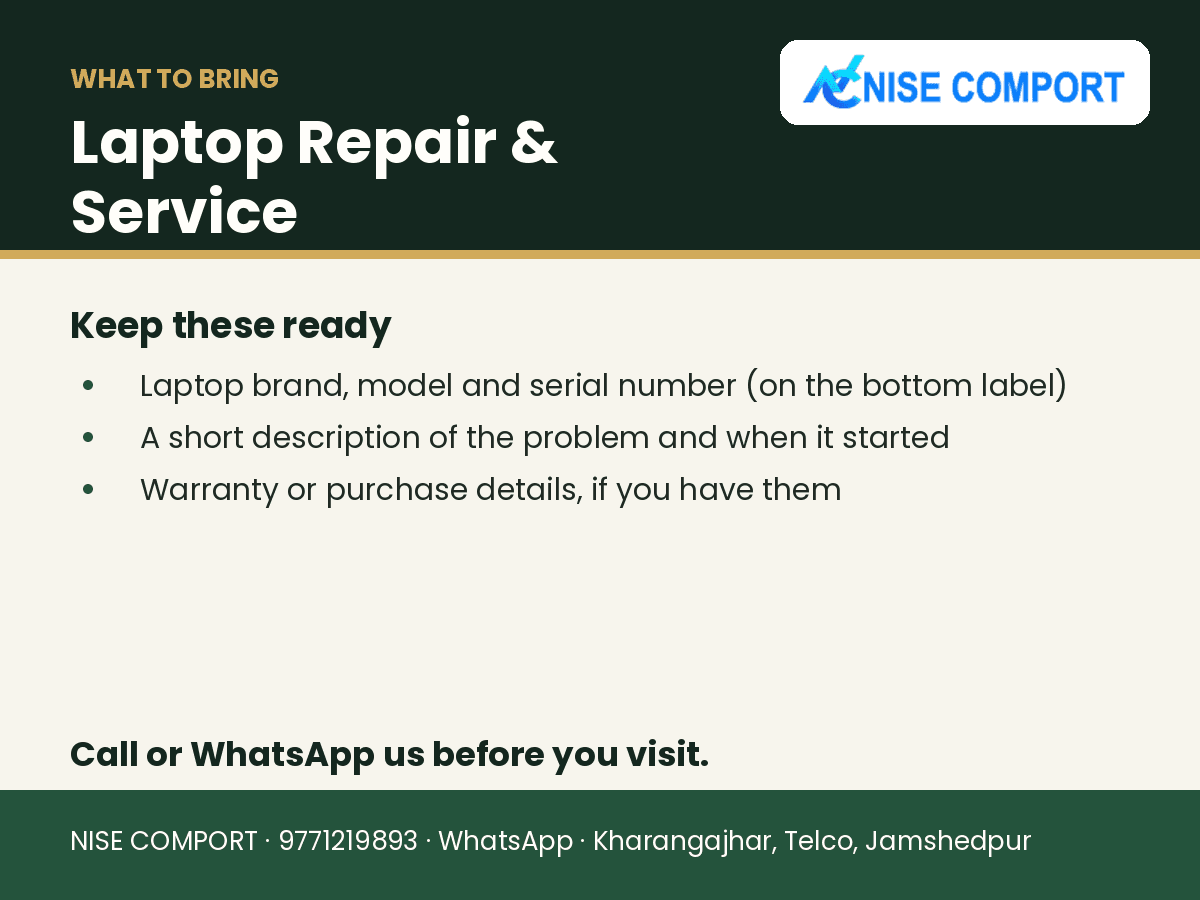 Laptop Repair & Service in Jamshedpur: explainer slide 3