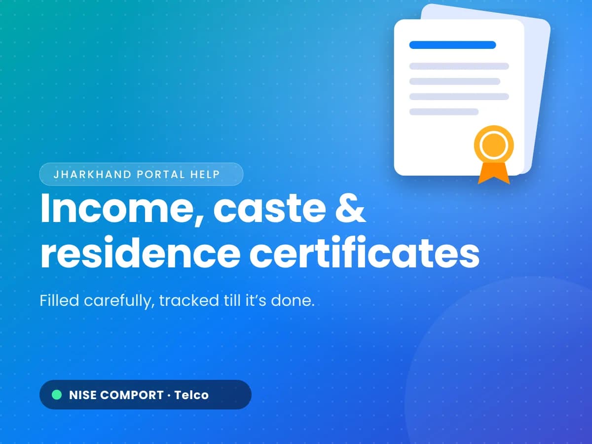 Illustration: Jharkhand certificate application help