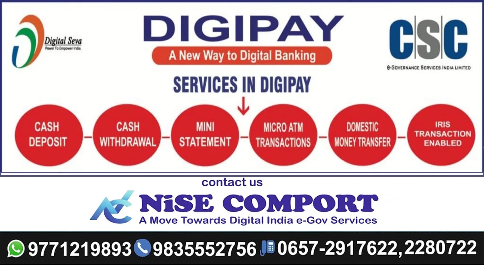 AEPS & money transfer help at NISE COMPORT Pragya Kendra, Kharangajhar, Telco, Jamshedpur (photo 1)