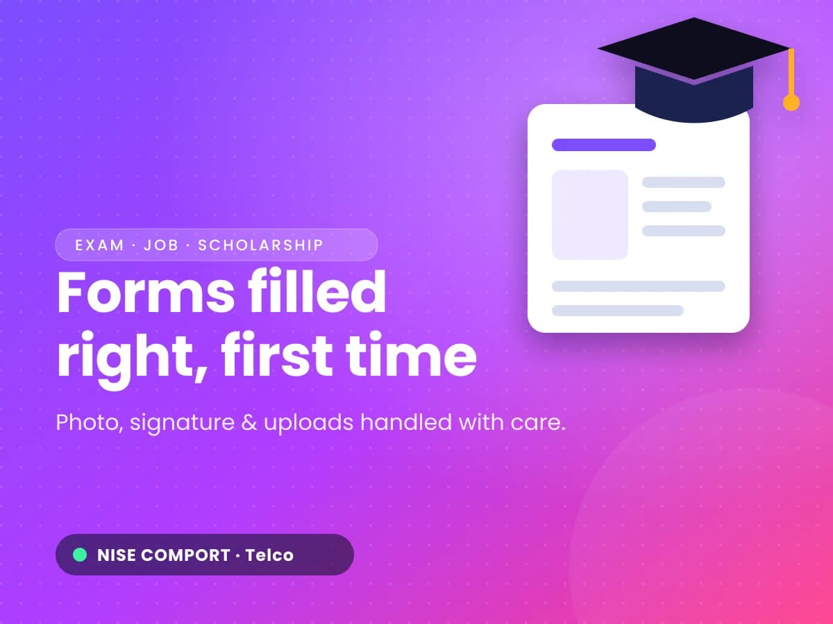 Online application form assistance artwork