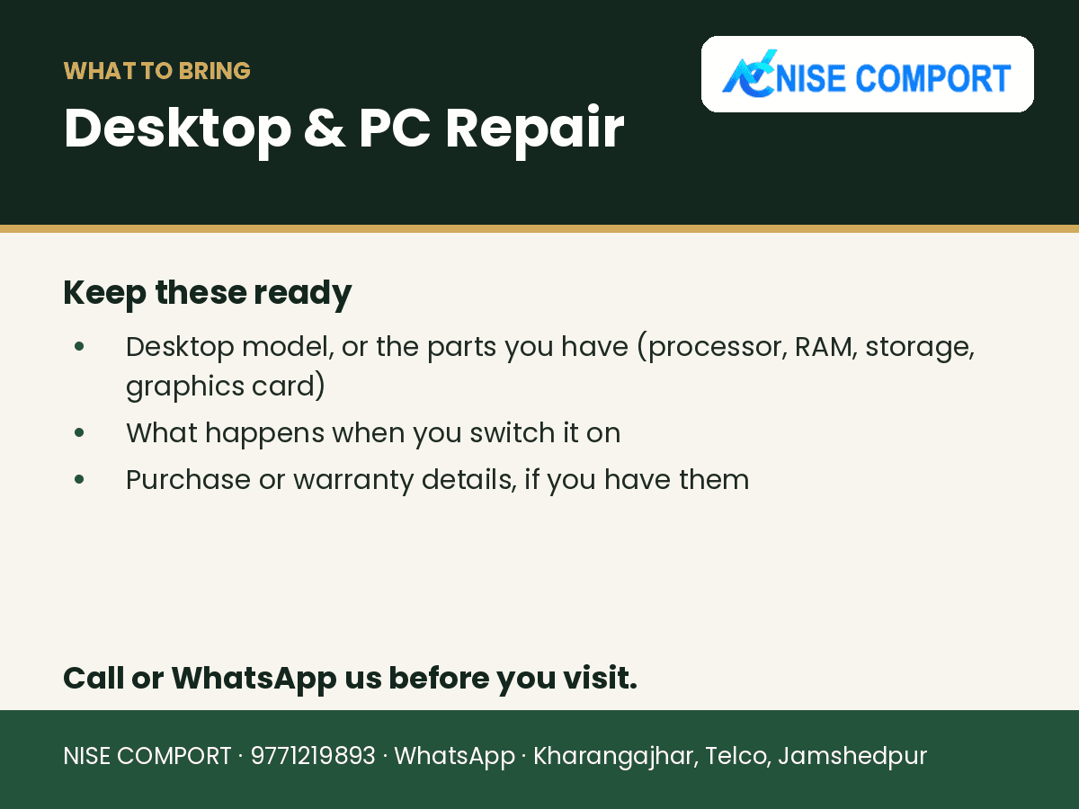 Desktop & PC Repair in Jamshedpur: explainer slide 3