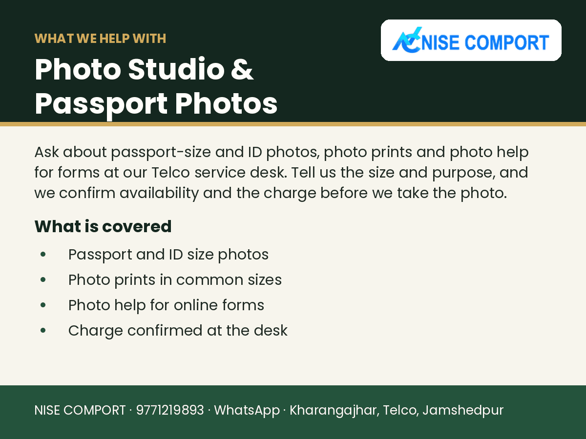 Photo Studio, Photo Prints & A4/A3/A2 Printing in Jamshedpur: explainer slide 1