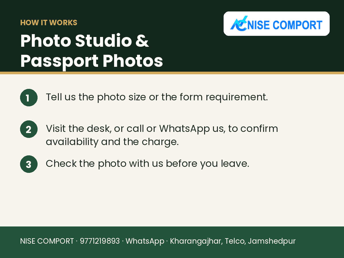 Photo Studio, Photo Prints & A4/A3/A2 Printing in Jamshedpur: explainer slide 2